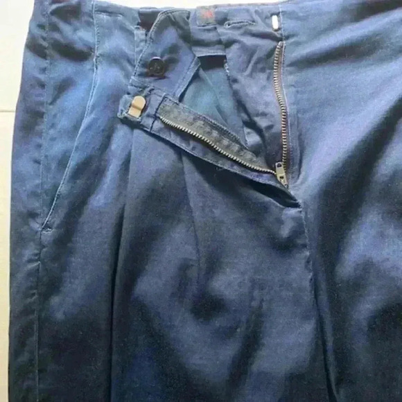 Trussardi Italy Dark Navy Pleated High Waist Women Pants. Italy size 40 (US 4) - Picture 9 of 12